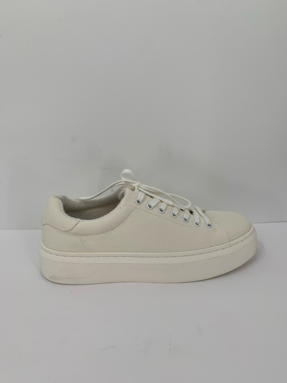 Abeo Jumpstreet canvas platform sneaker shoe lace-up tie white comfort women 9.5